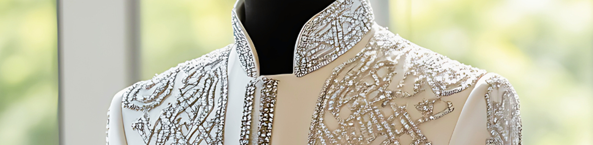 Crystal Embellished Couture Suit Banner-Jyntrava